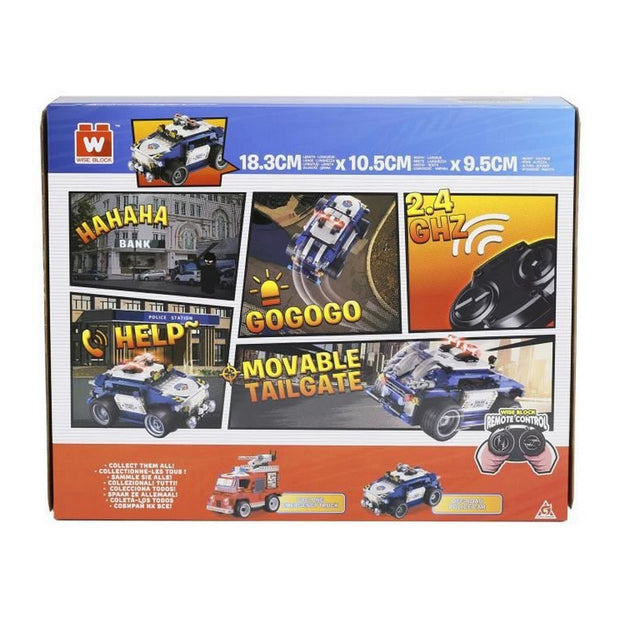 Remote-Controlled Car Wise Block 18,3 x 10,5 x 9,5 cm Police Officer Construction kit 302 Pieces