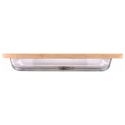 Schale San Ignacio Kristall Deckel Braun Bambus 2,9 L (41 x 25,3 x 1,5 cm) (2 pcs)