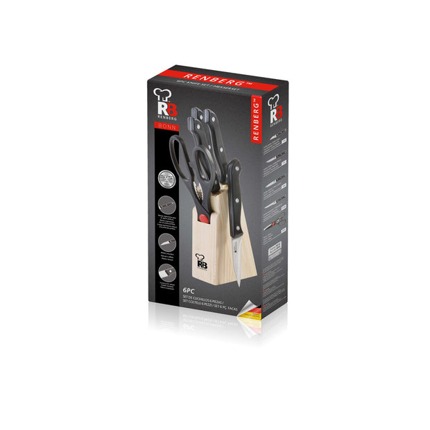Küchenmesserset und Halterung Renberg Bonn Edelstahl (6 pcs)