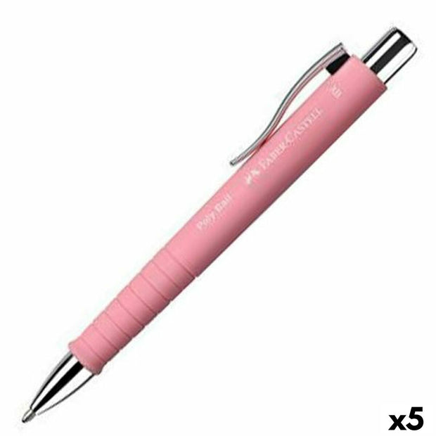 Pen Faber-Castell Poly Ball XB Pink 5 Units