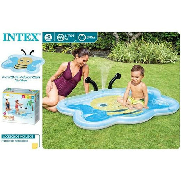 Inflatable Paddling Pool for Children Color Baby Bee 127 x 102 x 28 cm Multicolour