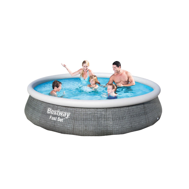 Inflatable pool Bestway 57376 396 x 84 cm 7340 L Grey