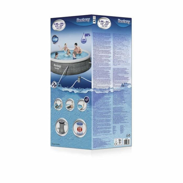 Inflatable pool Bestway 57376 396 x 84 cm 7340 L Grey