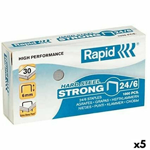 Staples Rapid 1000 Pieces 24/6 (5 Units)