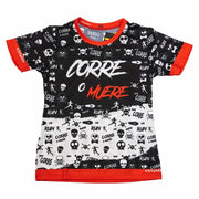Herren Kurzarm-T-Shirt Kamuabu Corre o Muere Bunt