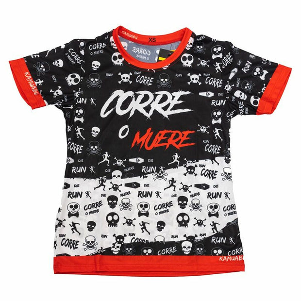 Herren Kurzarm-T-Shirt Kamuabu Corre o Muere Bunt