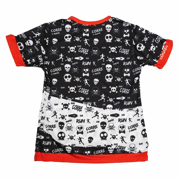 Herren Kurzarm-T-Shirt Kamuabu Corre o Muere Bunt