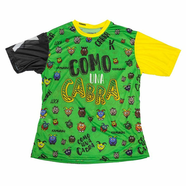 Herren Kurzarm-T-Shirt Kamuabu Como Una Cabra grün