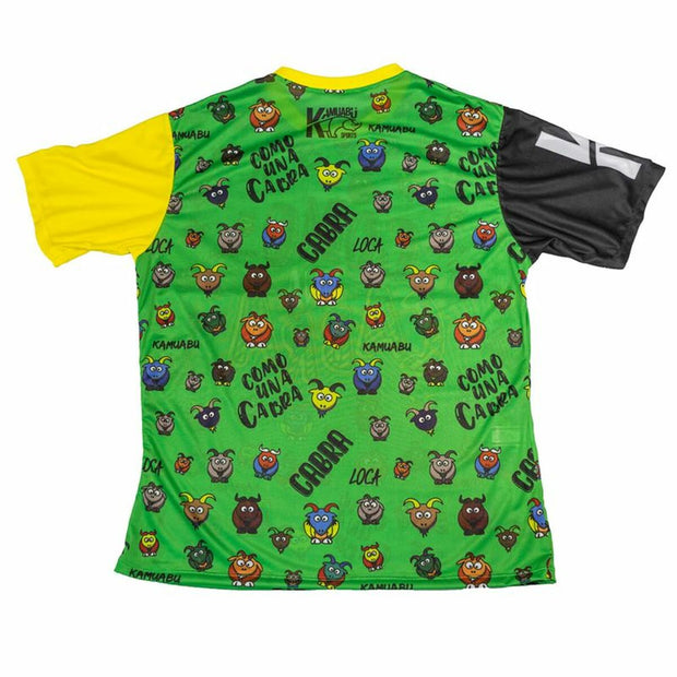 Herren Kurzarm-T-Shirt Kamuabu Como Una Cabra grün