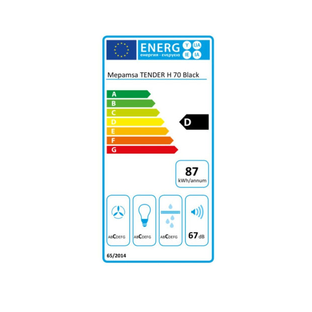 Konventioneller Rauchfang Mepamsa TENDER H 70 cm 705 m3/h 44 dB 800W C