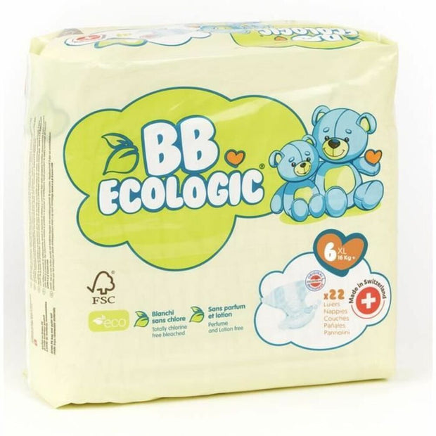 Disposable nappies BB Ecologic 6 (22 uds)
