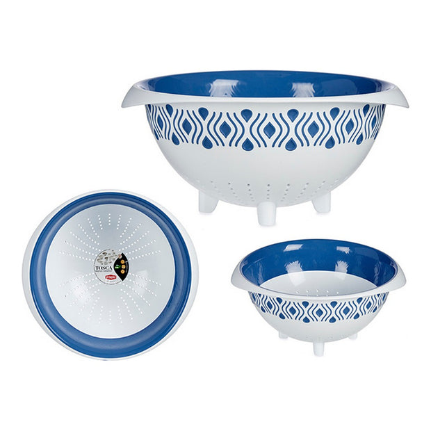 Nudelabtropfsieb Blau Kunststoff (28 cm)