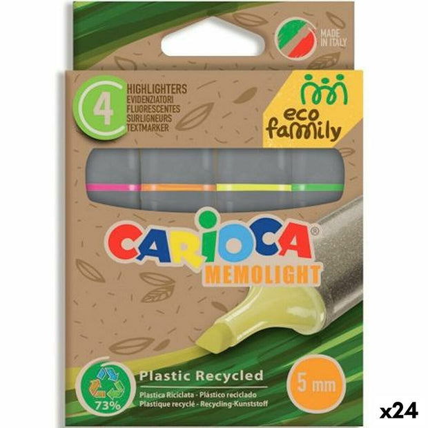 Set of Markers Carioca Eco Family Memolight 4 Pieces (24 Units)