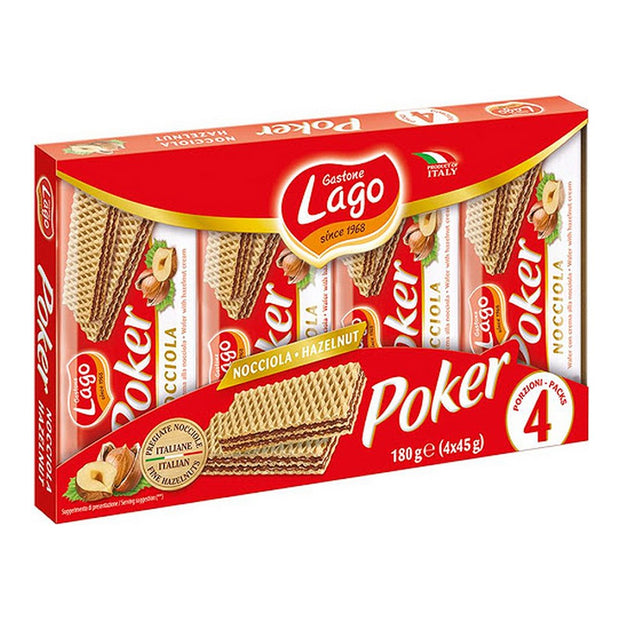 Plätzchen Lago Poker Haselnüsse Schokolade (4 x 45 g)