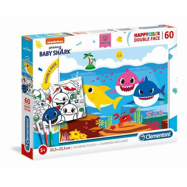 Colouring Puzzle Clementoni  Baby Shark (60 Pieces)