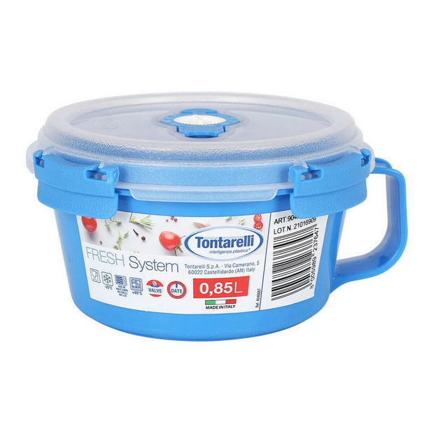 Lunchbox Tontarelli Fresh system kreisförmig Blau 850 ml