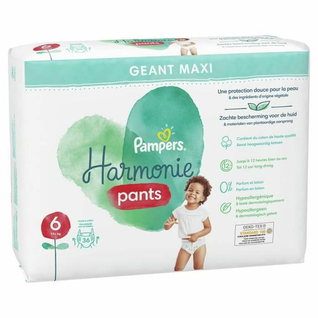 Disposable nappies Pampers Harmonie 6 Years (36 uds)