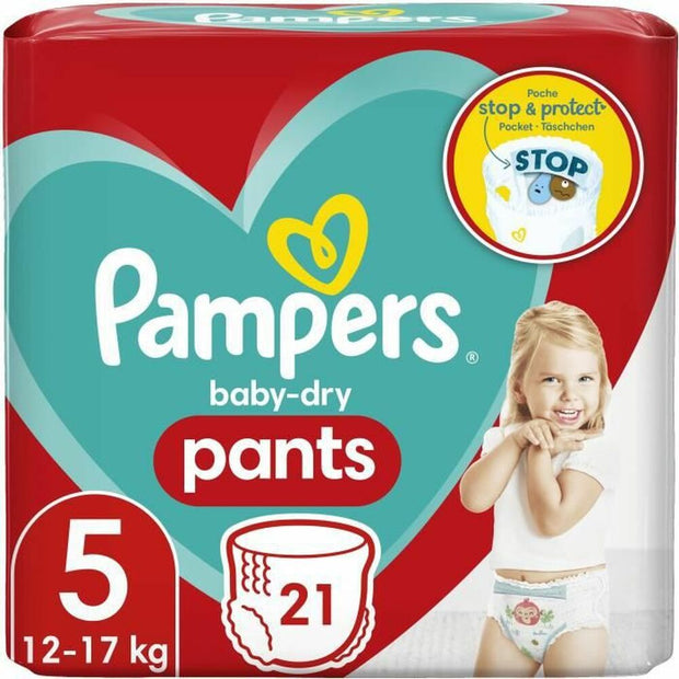 Disposable nappies Pampers Baby-Dry 5 (21 uds)