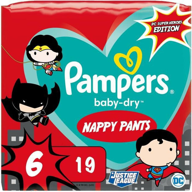 Disposable nappies Pampers Baby-Dry 6 6 Years (19 uds)