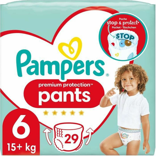 Disposable nappies Pampers Premium Protection 6 Years (29 uds)