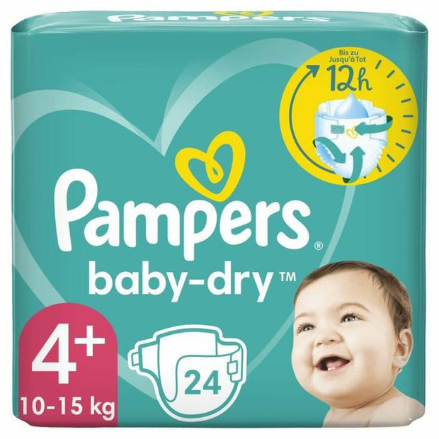 Disposable nappies Pampers Baby-Dry 4+ 4 (24 uds)