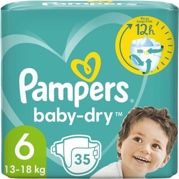 Disposable nappies Pampers Baby-Dry 6 6 Years (35 uds)