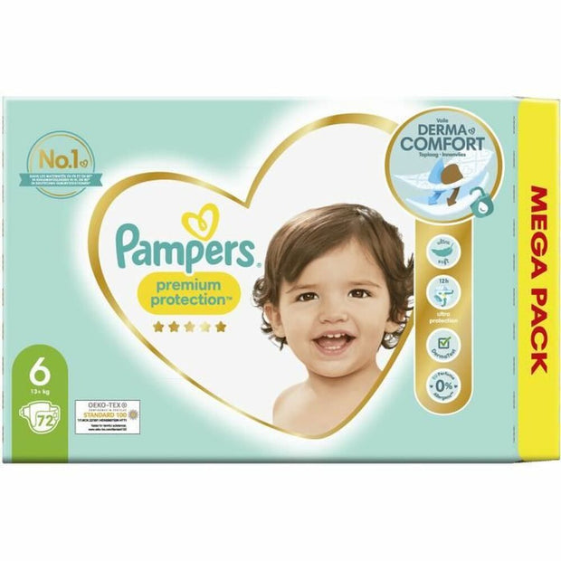 Disposable nappies Pampers Premium Protection 6 (72 uds)