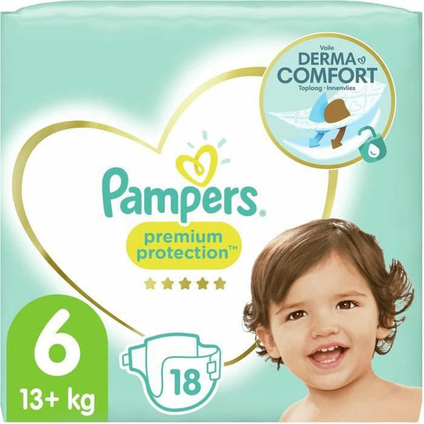 Disposable nappies Pampers Premium Protection 6 (18 uds)