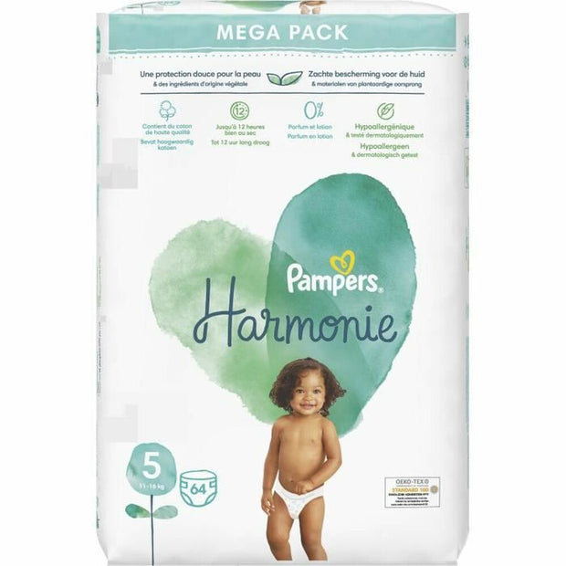 Disposable nappies Pampers Harmonie (64 uds)