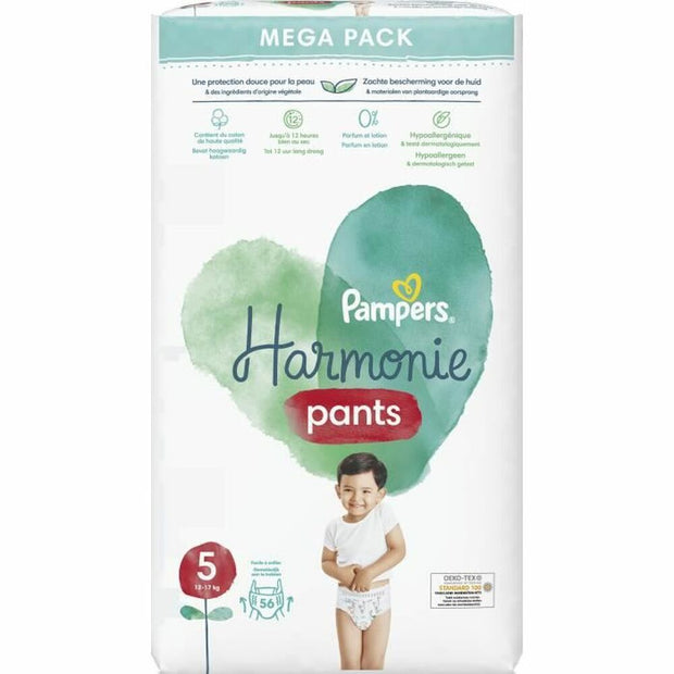 Disposable nappies Pampers Harmonie 5 (56 uds)