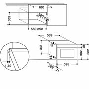 Mikrowelle Hotpoint MH 400 IX 22 L 750 W