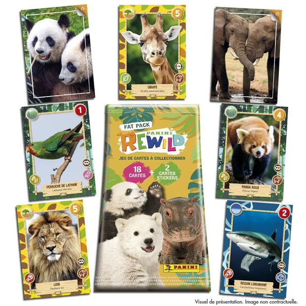 Pack of stickers Panini REWILD TRADING CARDS GAME (FR)