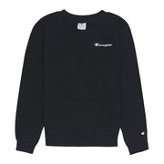 Damen Sweater ohne Kapuze Champion Small Script Logo Print Schwarz