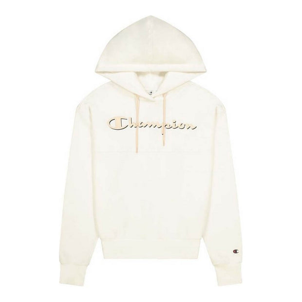 Herren Sweater mit Kapuze Champion Logo Weiß