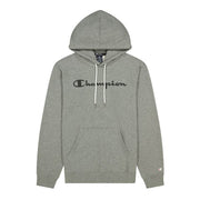 Herren Sweater mit Kapuze Champion Logo Grau