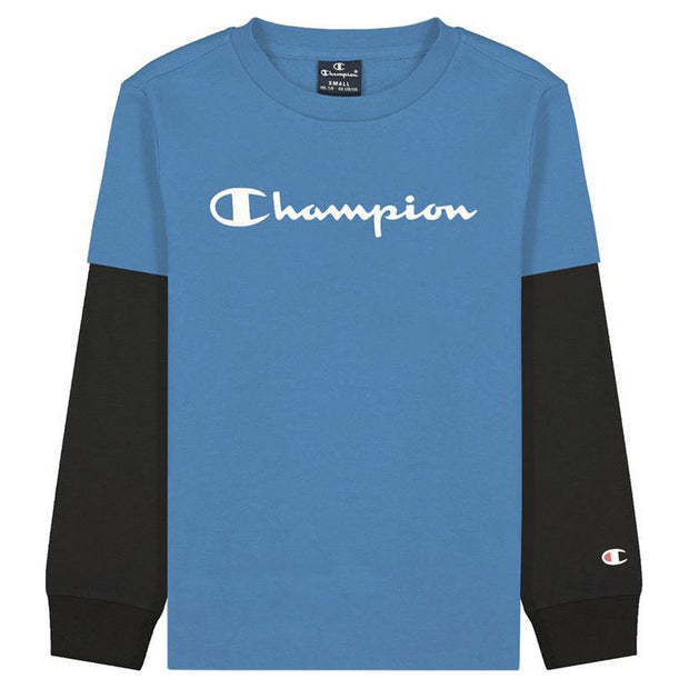 T-Shirt Champion Two Sleeves Blau