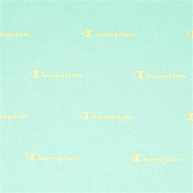 Damen Kurzarm-T-Shirt Crewneck Champion  Croptop Aquamarin