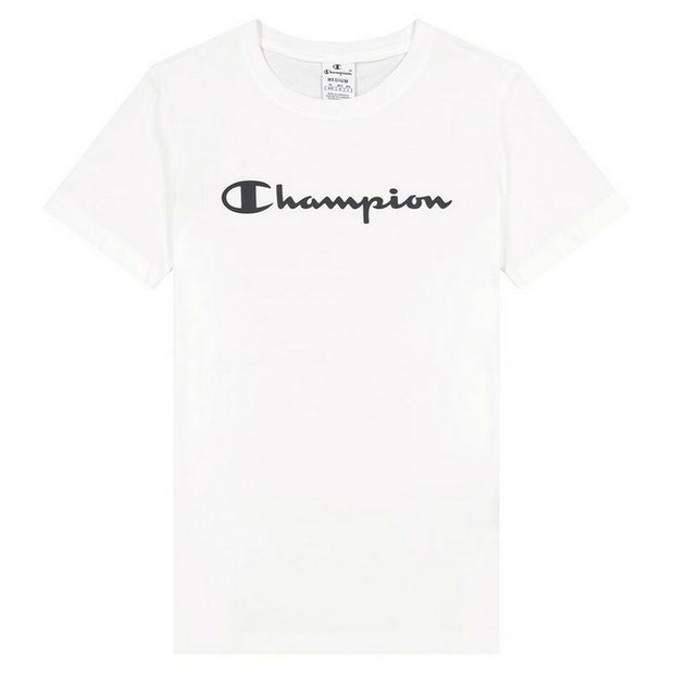 Damen Kurzarm-T-Shirt Champion Big Script Logo  Weiß