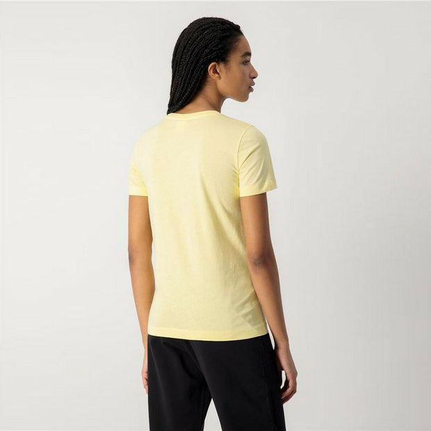 Damen Kurzarm-T-Shirt Champion  Big Script Logo Gelb