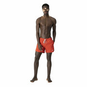 Herren Badehose Champion Script Logo Rot