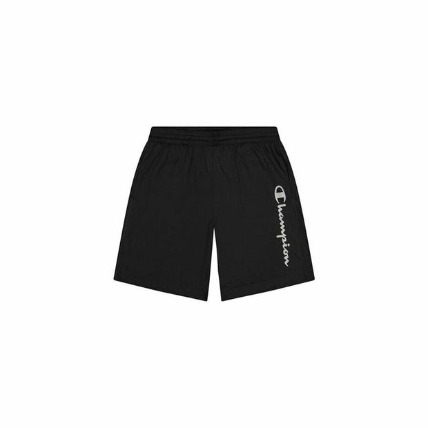 Herren-Sportshorts Champion Script Logo Schwarz
