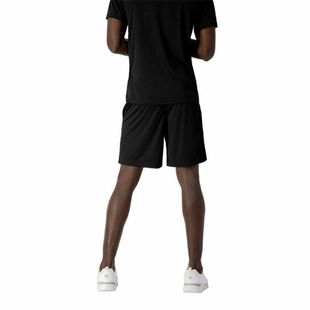 Herren-Sportshorts Champion Script Logo Schwarz