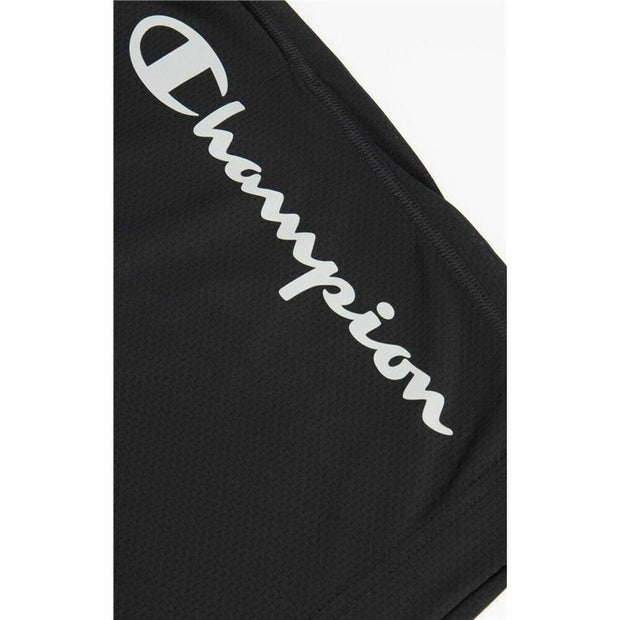 Herren-Sportshorts Champion Script Logo Schwarz