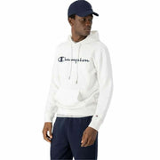 Herren Sweater mit Kapuze Champion Hooded Sweatshirt M Weiß