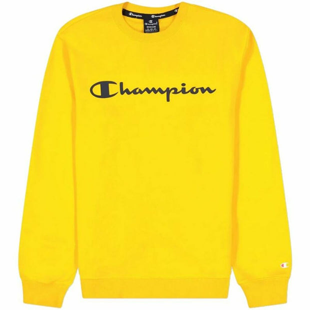 Herren Sweater ohne Kapuze Champion Crewneck Gelb