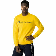 Herren Sweater ohne Kapuze Champion Crewneck Gelb