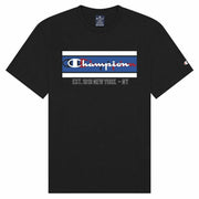 Herren Kurzarm-T-Shirt Champion New York Schwarz