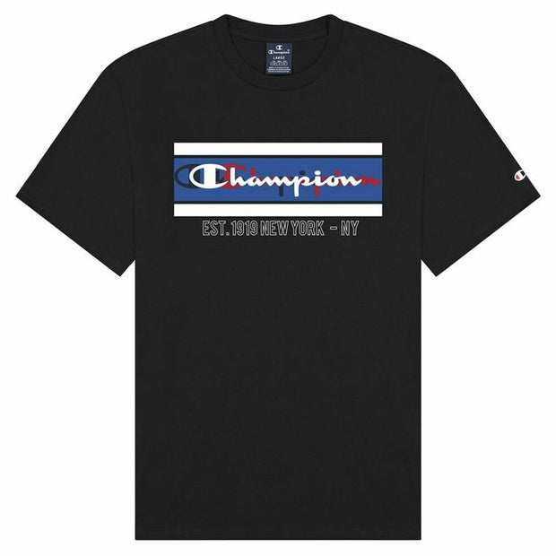 Herren Kurzarm-T-Shirt Champion New York Schwarz