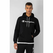 Herren Sweater mit Kapuze Champion Schwarz