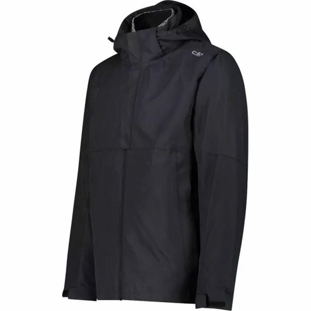 Sportjackefür Herren Campagnolo 3 in 1 Mit Kapuze Schwarz